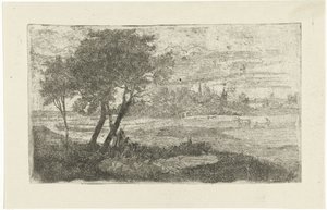 Landschaft mit einem Pflüger von Joseph Hartogensis