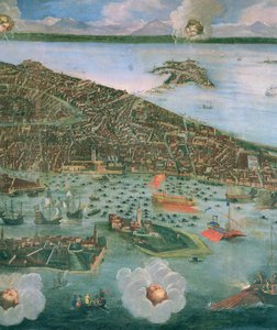 Vogelperspektive von Venedig (Detail) von Joseph Heintz der Jüngere