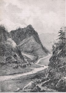 Afghanistan: Der Marsch der Kabul-Kolonne nach Khandahar, August 1880, Illustration aus Britische Schlachten zu Land und zu Wasser, 1915 von Joseph Holland Tringham