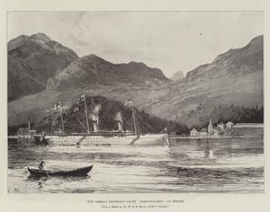 Die Yacht Hohenzollern des deutschen Kaisers in Bergen