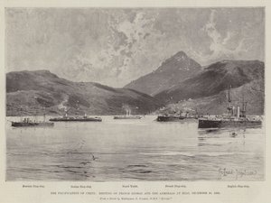 Die Befriedung Kretas, Treffen von Prinz Georg und den Admiralen in Milo, 20. Dezember 1898