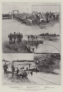Die Royal Engineers in Aldershot, das Brückenbataillon bei der Arbeit von Joseph Holland Tringham
