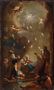 Die Herabkunft des Heiligen Geistes (Pfingsten) von Joseph Ignaz Mildorfer