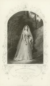 Miss Cooper als Helena, Ein Sommernachtstraum, Akt II, Szene III von Joseph Kenny Meadows