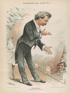 Mark Twain, Amerikas bester Humorist, ca. 1885 von Joseph Keppler