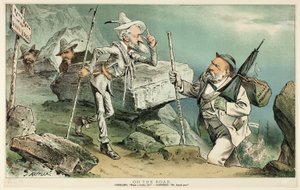 Auf der Straße, aus Puck von Joseph Keppler