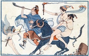 Unfug in Fresken, der Karneval in Pompeji - Illustration aus la Vie Parisienne, 1923 von Joseph Kuhn Regnier