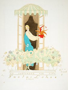 Werbung für Gustav Lohse, Berlin, aus Styl, veröffentlicht 1922 (Pochoir-Druck)