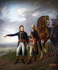 General Bonaparte und sein Stabschef General Louis Alexandre Berthier in der Schlacht von Marengo am 14. Juni 1800