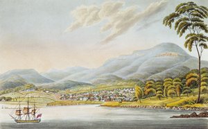 Ansicht von Hobart Town, 1824