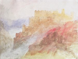 Eine Burg über einer Schlucht, ca. 1841-44 von Joseph Mallord William Turner