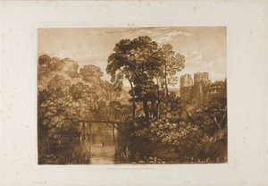 Berry Pomeroy Castle, Platte 58 aus Liber Studiorum