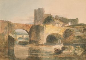 Brecon Bridge und Castle, ca. 1795