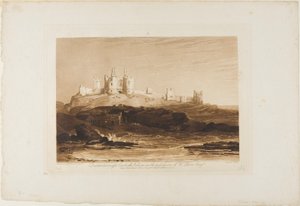 Dunstanborough Castle, Tafel 14 aus Liber Studiorum