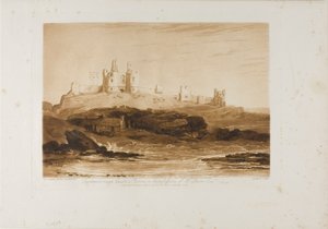 Dunstanborough Castle, Platte 14 aus Liber Studiorum