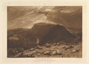 Hind Head Hill, Auf der Portsmouth Road Liber Studiorum, Teil V, Platte 25