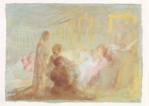 Innenraum im Petworth House mit Menschen im Gespräch, 1830