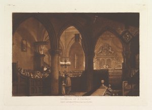 Innenraum einer Kirche, Liber Studiorum, Teil XIV, Tafel 70, 1. Januar 1819 von Joseph Mallord William Turner
