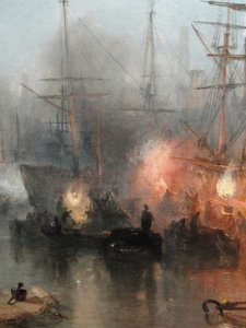 Kohlenarbeiter bei Mondlicht, (Detail) von Joseph Mallord William Turner