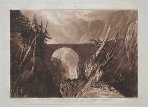 Liber Studiorum: Teufelsbrücke über den Russ, oberhalb Altdorf, Schweiz