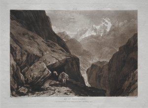 Liber Studiorum: Mt. St. Gothard von Joseph Mallord William Turner