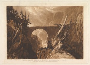 Teufelsbrücke über den Russ, oberhalb von Altdorft, Schweiz, Liber Studiorum, 29. März 1809