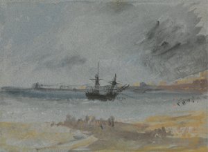 Schiff auf Grund in Brighton von Joseph Mallord William Turner