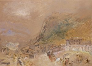 Die Bastille in Grenoble, vom Dorf La Tronche aus, ca. 1836 von Joseph Mallord William Turner
