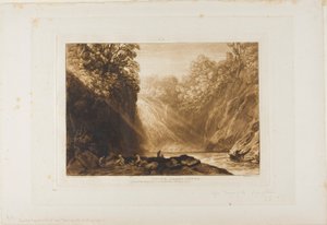 Der Fall des Clyde, Platte 18 aus Liber Studiorum
