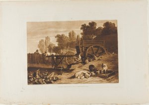Der Bauernhof mit dem Hahn, Platte 17 aus Liber Studiorum von Joseph Mallord William Turner