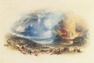 Das Feld von Waterloo, gesehen von Hougoumont, um 1830