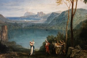 Der See von Avernus, Äneas, die Kumana Sibylle (Detail)