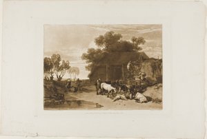 Der Strohhof, Platte 7 aus Liber Studiorum von Joseph Mallord William Turner