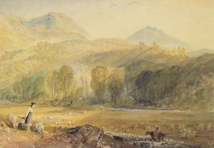 Valle Crucis Abtei, Denbighshire, um 1826