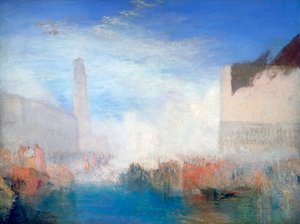 Venedig, die Piazzetta mit der Zeremonie des Dogen, der das Meer heiratet, ca. 1835 von Joseph Mallord William Turner