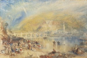Ansicht von Heidelberg mit einem Regenbogen