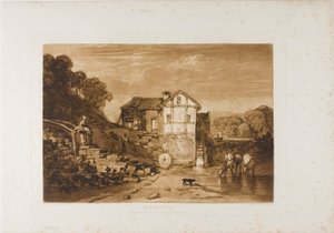 Wassermühle, Tafel 37 aus Liber Studiorum