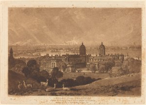 London von Greenwich von Joseph Mallord William Turner and Charles Turner