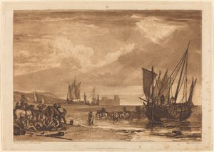 Szene an der französischen Küste von Joseph Mallord William Turner and Charles Turner