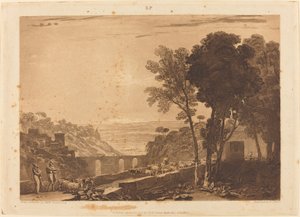 Die Brücke und Ziegen von Joseph Mallord William Turner and Frederick Christian Lewis I