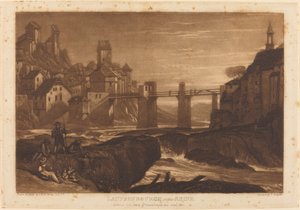 Lauffenbourgh am Rhein von Joseph Mallord William Turner and Thomas Hodgetts