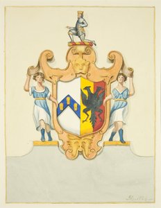 Wappen von Bischof Newton auf seinem Denkmal in der Kathedrale von Bristol von Joseph Manning
