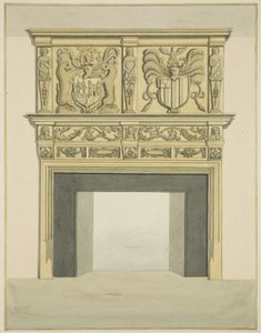 Kaminstück im ehemaligen Wohnsitz von Sir John Knight, Temple Street