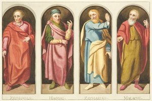 Vier kleine Propheten auf der Westseite des Schirms, der das Kirchenschiff vom Chor der Kathedrale von Bristol trennt von Joseph Manning