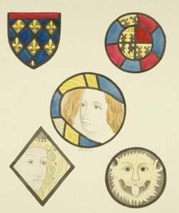 Buntglasfenster in verschiedenen Fenstern von St. Mary Redcliffe