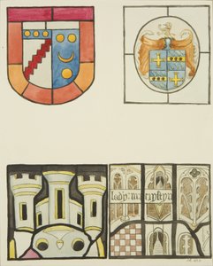 Buntglasfenster im Fenster der Weberkapelle in der Temple Church