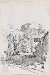 Häuser an einer Straße in Italien von Joseph Marie Vien
