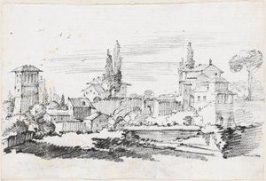 Häuser in Italien von Joseph Marie Vien