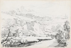 Landschaft in den Albaner Bergen von Joseph Marie Vien