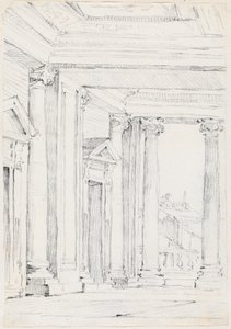 Portikus des Palazzo Nuovo auf dem Kapitol von Joseph Marie Vien